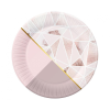 KORREKT WEB Rose Chic, Rózsaszín papírtányér 6 db-os 18 cm