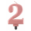 KORREKT WEB Rose Gold Metallic számgyertya, tortagyertya 2-es