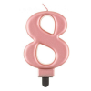 KORREKT WEB Rose Gold Metallic számgyertya, tortagyertya 8-as