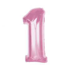 KORREKT WEB Rózsaszín 1-es Light Pink szám fólia lufi 92 cm party kellék