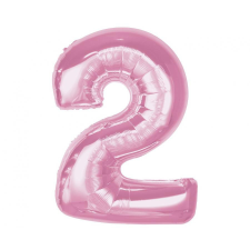 KORREKT WEB Rózsaszín 2-es Light Pink szám fólia lufi 92 cm party kellék