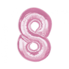 KORREKT WEB Rózsaszín 8-as Light Pink szám fólia lufi 92 cm party kellék