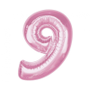 KORREKT WEB Rózsaszín 9-es Light Pink szám fólia lufi 92 cm