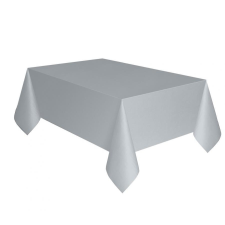 KORREKT WEB Silver, Ezüst műanyag asztalterítő 137x274 cm lakástextília