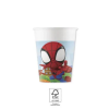 KORREKT WEB Spidey, Pókember papír pohár 8 db-os 200 ml FSC