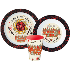 KORREKT WEB Stranger Things étkészlet, micro műanyag szett, pohárral 260 ml konyhai eszköz