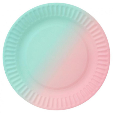 KORREKT WEB Színes Ombre papírtányér 6 db-os 18 cm party kellék