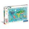 KORREKT WEB Térkép Wildlife 60 db-os maxi puzzle Clementoni