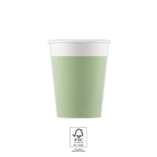 KORREKT WEB Unicolour Pastel Mint, Zöld papír pohár 8 db-os 200 ml FSC party kellék
