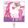 KORREKT WEB Unicorn Rainbow Colors, Unikornis szalvéta 20 db-os 33x33 cm FSC