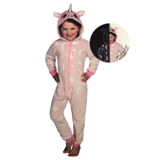 KORREKT WEB Unikornis sötétben világító gyerek hosszú pizsama, overál 110/116 cm gyerek hálóing, pizsama