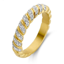 KORREKT WEB Victoria Arany színű fehér köves gyűrű gyűrű