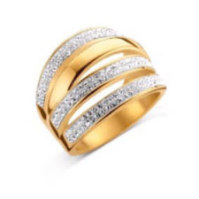 KORREKT WEB Victoria Arany színű fehér köves gyűrű gyűrű
