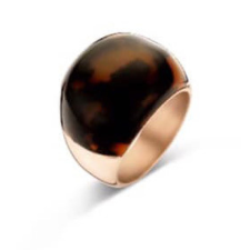 KORREKT WEB Victoria Rose gold színű barna mintás gyűrű gyűrű