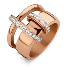 KORREKT WEB Victoria Rose gold színű fehér köves gyűrű gyűrű
