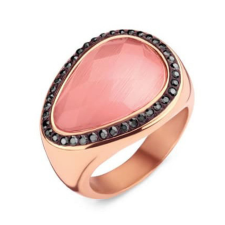 KORREKT WEB Victoria Rose gold színű rózsaszín köves gyűrű gyűrű