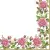 KORREKT WEB Virág Frame with Garden Roses szalvéta 20 db-os 33x33 cm