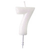 KORREKT WEB White, Fehér csillámos gyertya 7-es 6,5 cm