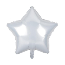 KORREKT WEB White Star, Fehér csillag fólia lufi 44 cm party kellék