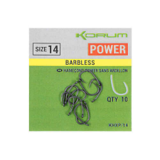 Korum XPERT POWER BARBLESS HOOKS - SIZE 16 horog