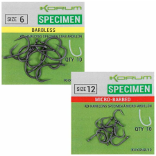 Korum XPERT SPECIMEN BARBLESS HOOKS - SIZE 12 horog
