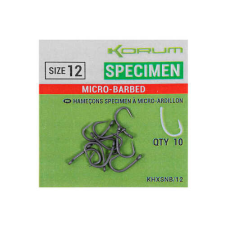 Korum XPERT SPECIMEN MICRO BARBED HOOKS - SIZE 8 horog