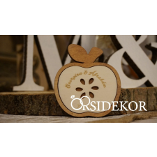  Köszönetajándék fából - poháralátét alma dekorációs kellék