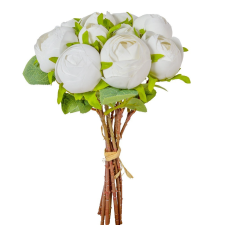  Kötegelt boglárka 10 szálas fehér M27cm 24db/# dekorációs kellék