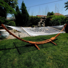 Kötélkerti függőágy, 200x150 cm, maximális terhelés 200 kg, Fehér, MCT-2145 kerti bútor