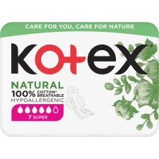 Kotex Natural Super egészségügyi betétek 7 db gyógyászati segédeszköz
