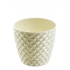  Kötött mintás kaspó 3L 17,5x15,5cm Szín: Törtfehér