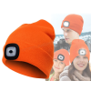  Kötött sapka újratölthető LED lámpával narancssárga MBQ83B