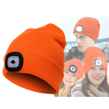  Kötött sapka újratölthető LED lámpával narancssárga MBQ83B autóalkatrész