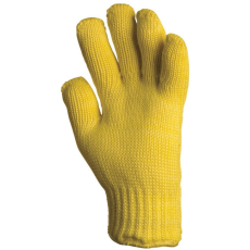  Kötött sárga kesztyű kevlar 27 cm-es 250°C 10-es