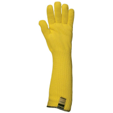  Kötött sárga kesztyű kevlar 45 cm-es 350°C 10-es védőkesztyű