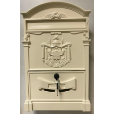 Kovácsoltvas postaláda - fehér postaláda