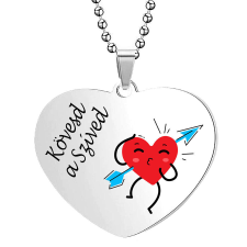  Kövesd a szíved medál lánccal, választható több formában és színben medál