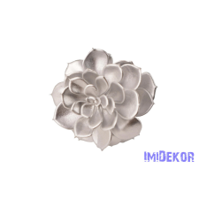  Kövirózsa 15cm - Ezüst dekorációs kellék