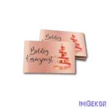 Közepes képkeret 5db/csomag 5x8cm - Boldog Karácsonyt rosegold dekorációs kellék
