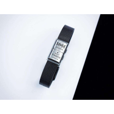  Közös életünk 2 egyedi medálos MoMents fekete színű acél karkötő karkötő