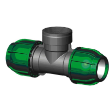 KPE T idom 40x5/4&quot;x40 BM /AM/ hűtés, fűtés szerelvény