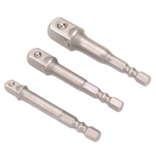 Kraftmann 3-részes adapter készlet fúrókhoz   1/4" - 3/8" - 1/2" dugókulcs