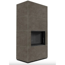 Kratki FLOKI BOX 8 kW FOKOS PIOMBO KANDALLÓ KŐ KÜLSŐ, FEKETE BELSŐ BURKOLATTAL kályha, kandalló