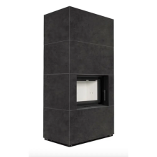 Kratki FLOKI BOX 8 kW GRAFIT KANDALLÓ KŐ KÜLSŐ, VILÁGOS BELSŐ BURKOLATTAL kályha, kandalló