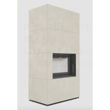 Kratki FLOKI BOX 8 kW OXIDE BIANCO KANDALLÓ KŐ KÜLSŐ, VILÁGOS BELSŐ BURKOLATTAL kályha, kandalló