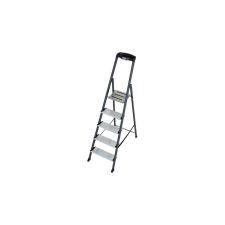 KRAUSE 126436 Monto Securo 5 fokos lépcsőfokos állólétra, eloxált  /5,1kg;1,85m/ létra és állvány