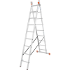 KRAUSE 129475 MONTO Dubilo létrafokos többcélú létra, kéttagú 2x9 fokos