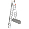 KRAUSE 129789 „TRIBILO“ LÉTRAFOKOS SOKCÉLÚ LÉTRA, HÁROMTAGÚ, LÉPCSŐFUNKCIÓVAL 3x12 FOKOS
