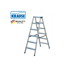 KRAUSE Létra ALU lépcsőfokos két oldalon járható álló 2x6 fokos - Krause DOPPLO létra és állvány