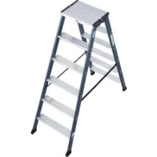 KRAUSE Monto SePro D lépcsőfokos két oldalon járható létra, eloxált, 2x6 (125835) létra és állvány